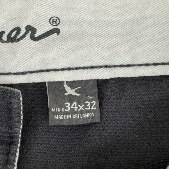 Eddie Bauer Corduroy Pants Men's 34x32 (Act 35x30) Gray Straight Leg Relaxed - Picture 5 of 12